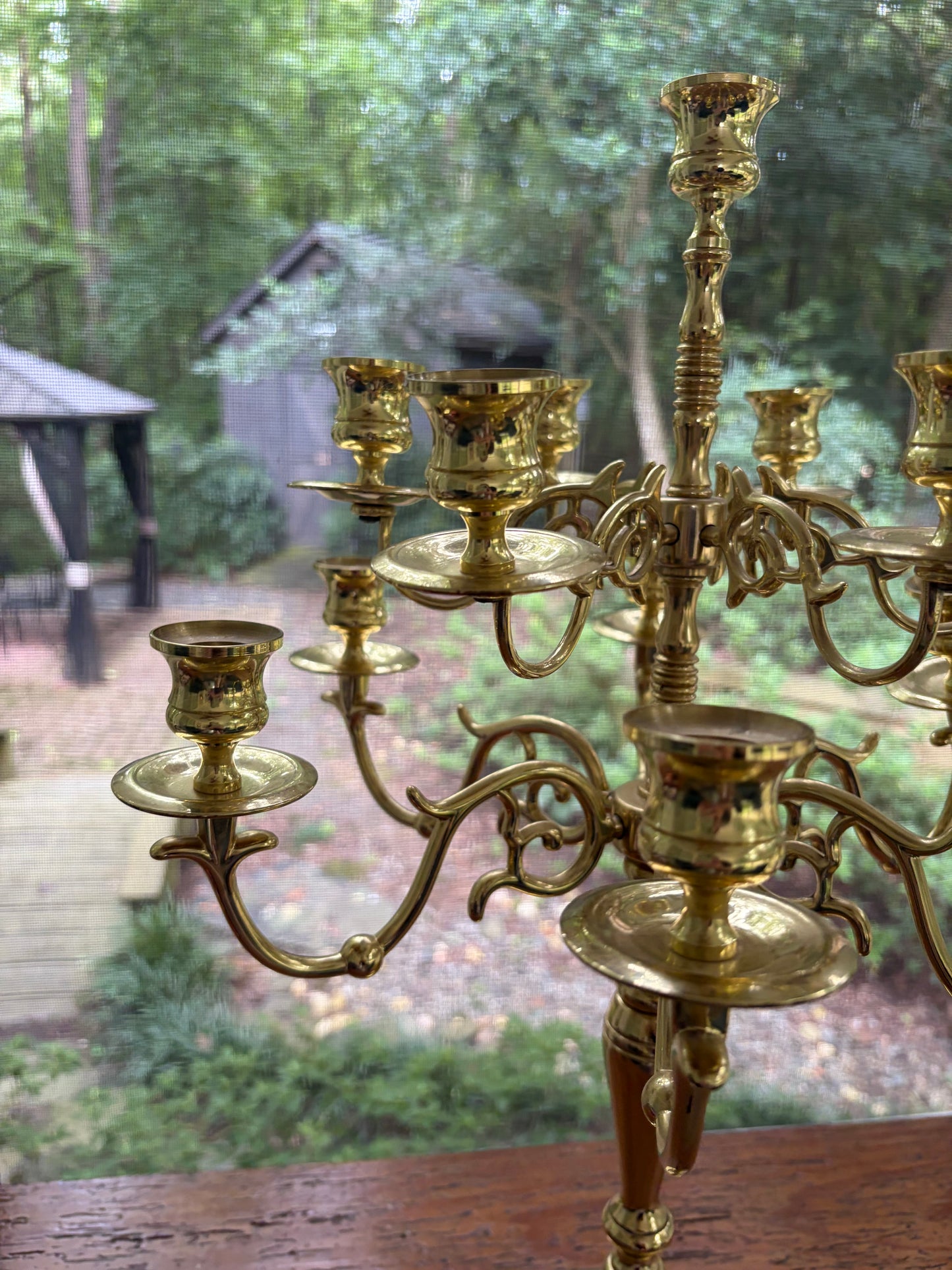 Stunning Baldwin Brass 13 arm candelabra!