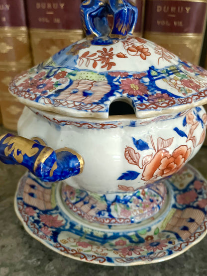 Collectors Dream - Circa 1813-1830 Mason’s Ironstone Sauce Tureen With Original Underplate - 2 Available
