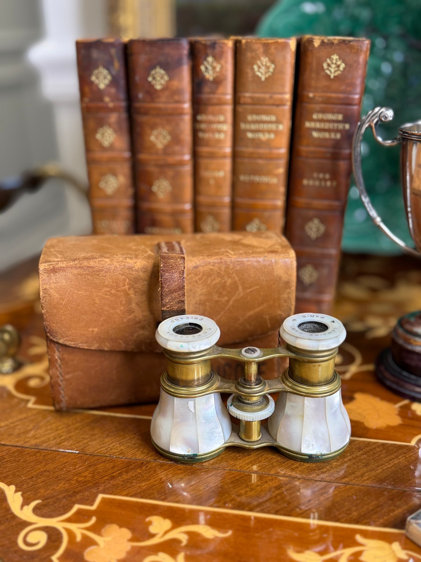 Antique French Mother-of-Pearl Opera Glasses | Lemaire Paris for C.D. Peacock Chicago