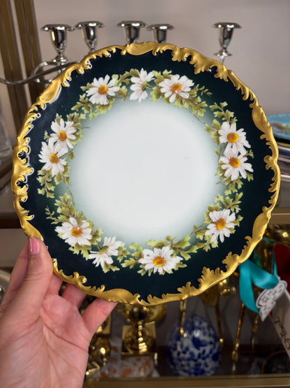 Stunning antique T&V Limoges handpainted daisy plate!