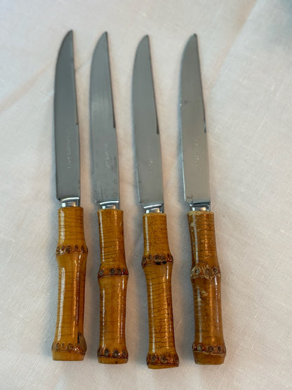 WCCR Charitable Item #165 | Vintage Bamboo Flatware Set | Service for 4 | 42 Pieces