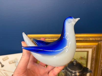 Adorable glass bird paperweight!