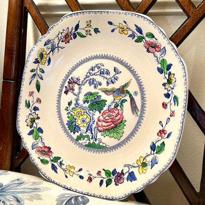 Vintage WEDGWOOD “Davenport ” porcelain large round platter charger plate 12 d