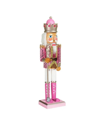 15"WOODEN PINK NUTCRACKER