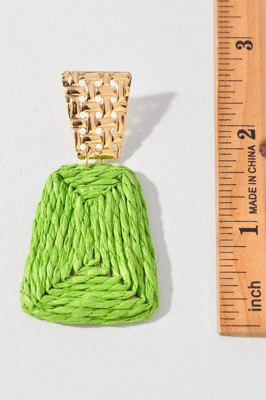 Faux Straw Dangle Earrings | Lightweight Statement Earrings