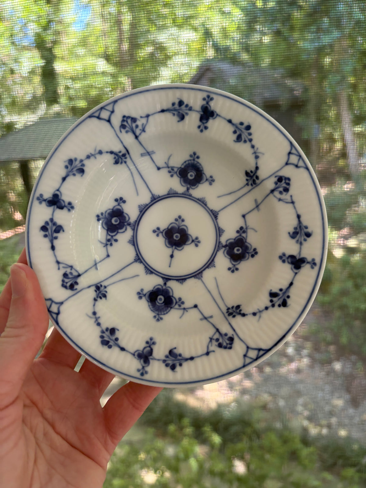 Beautiful Royal Copenhagen Blue Fluted fruit/dessert bowl!