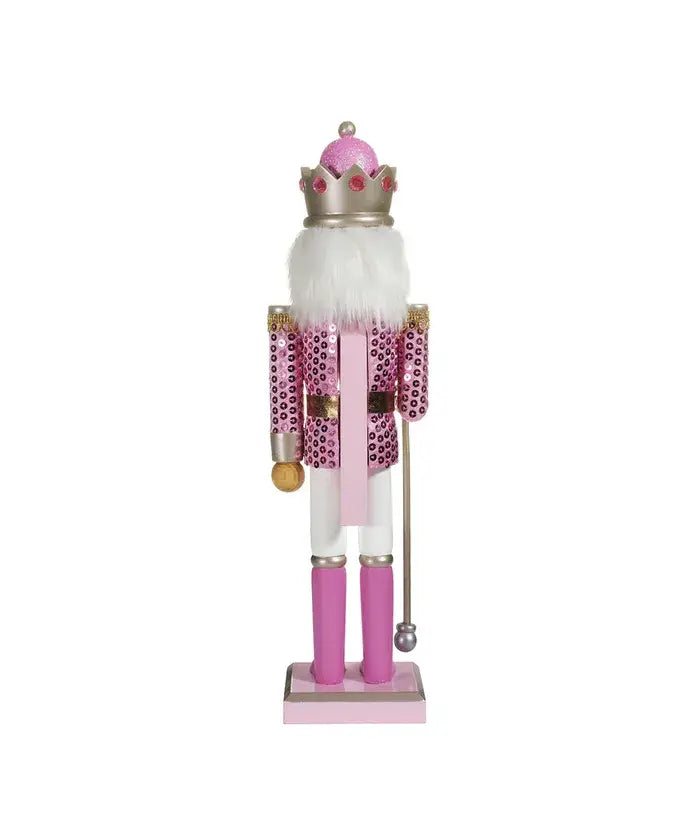 15"WOODEN PINK NUTCRACKER
