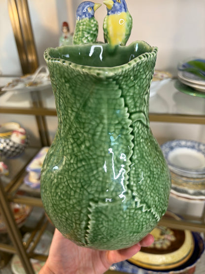 Beautiful Bordallo Pinheiro for Williams-Sonoma pitcher with birds!