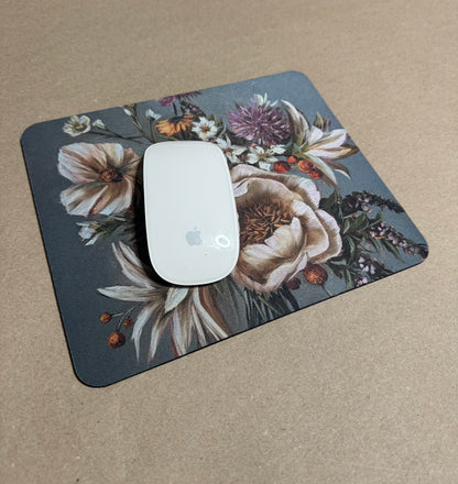 Spring bouquet grey background mouse pad