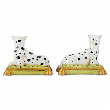 Danny's Fine Porcelain - White leopard bookend pair, 5x4x4