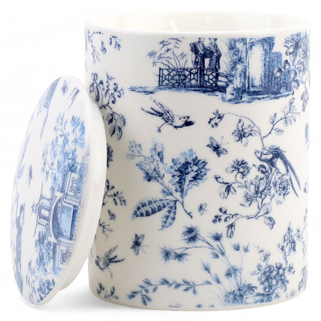 Danny's Fine Porcelain - Blue & White/Pink & White Willow Chinoiserie Candles, 3.5" Tall W/ Box