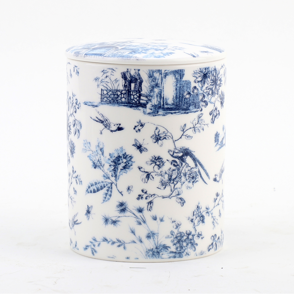 Danny's Fine Porcelain - Blue & White/Pink & White Willow Chinoiserie Candles, 3.5" Tall W/ Box