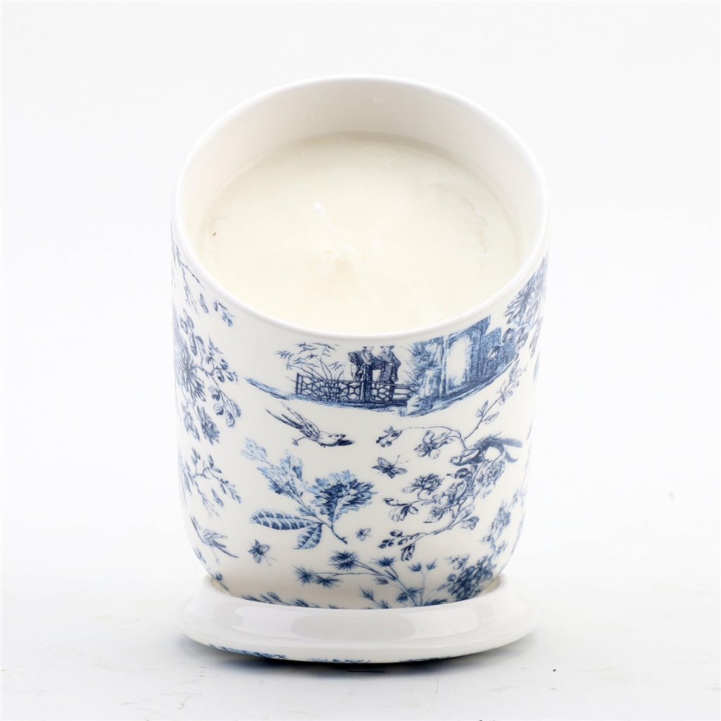 Danny's Fine Porcelain - Blue & White/Pink & White Willow Chinoiserie Candles, 3.5" Tall W/ Box