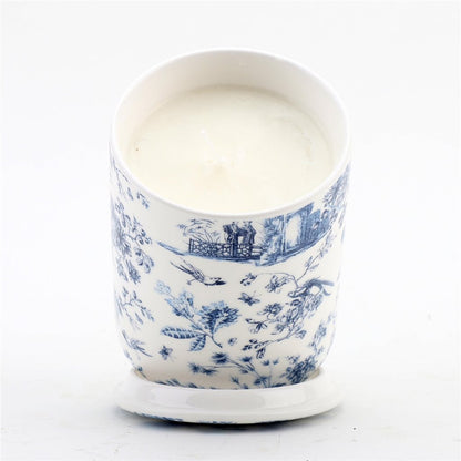 Danny's Fine Porcelain - Blue & White/Pink & White Willow Chinoiserie Candles, 3.5" Tall W/ Box