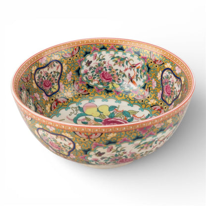 Danny's Fine Porcelain: Rose Medallion Canton Porcelain Bowl – 9” #41425