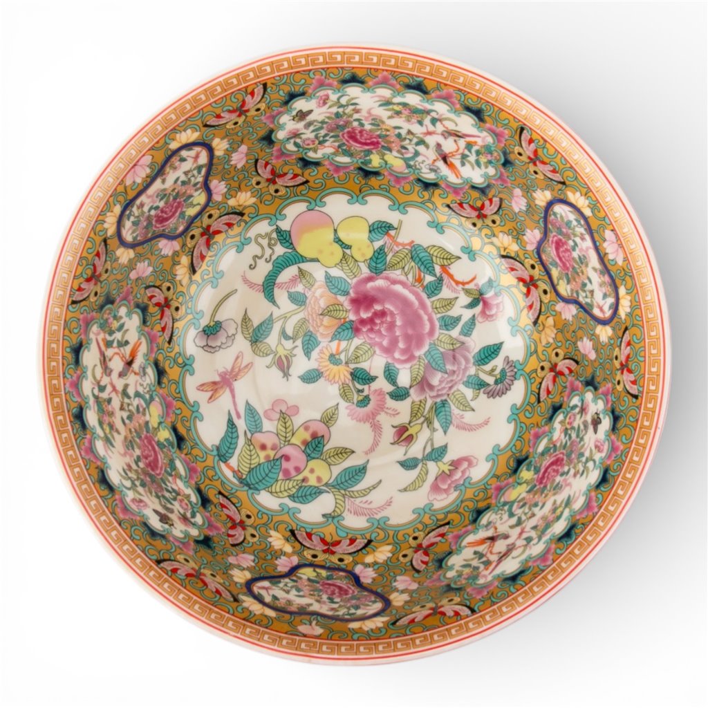 Danny's Fine Porcelain: Rose Medallion Canton Porcelain Bowl – 9” #41425