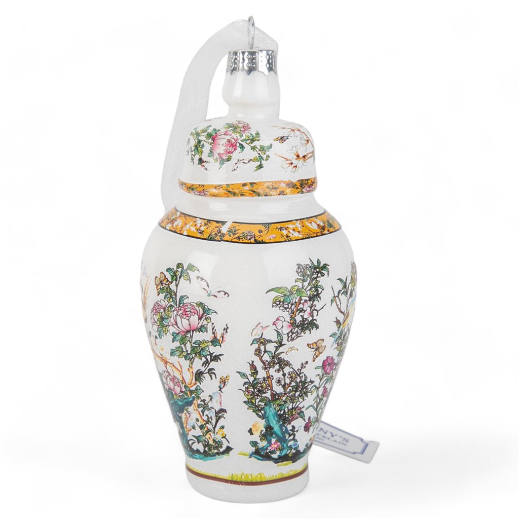 Danny’s Fine Porcelain Chinoiserie Ginger Jar Glass Ornament | 5”H