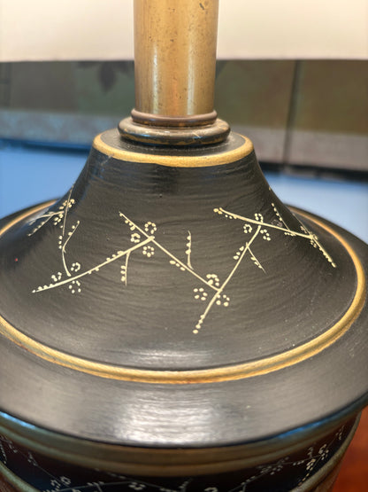 Fabulous Chinoiserie Table Lamp with Silk Shade