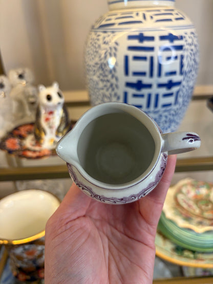 Lovely Staffordshire purple mini pitcher!
