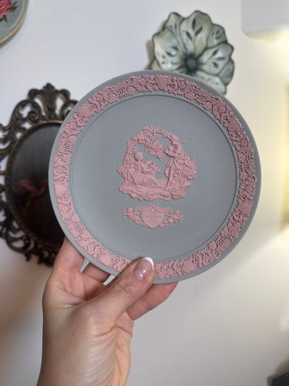 Wedgwood blue and pink  My Valentine plate 1985
