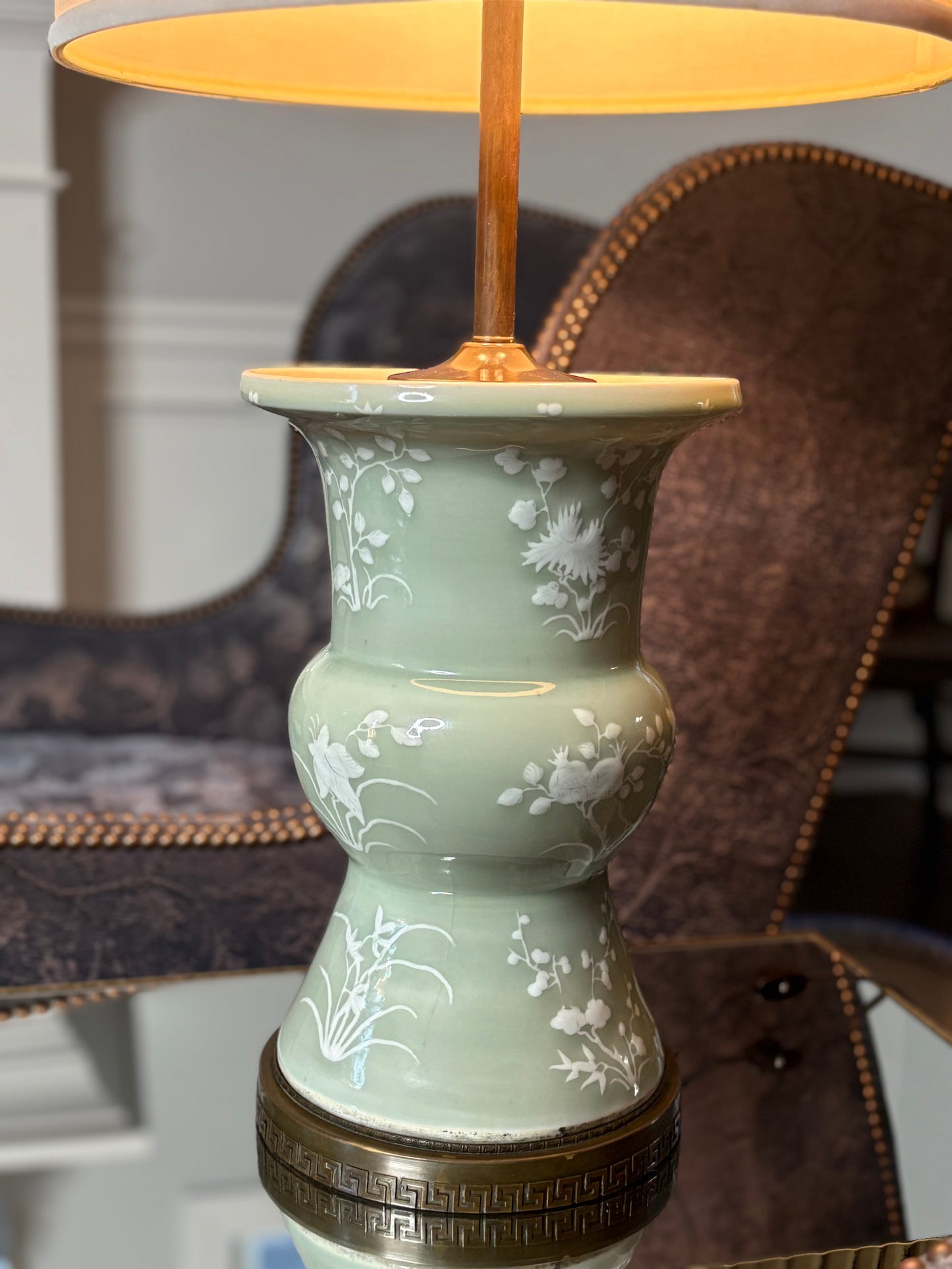 Pair of Exquisite Celadon Lamps