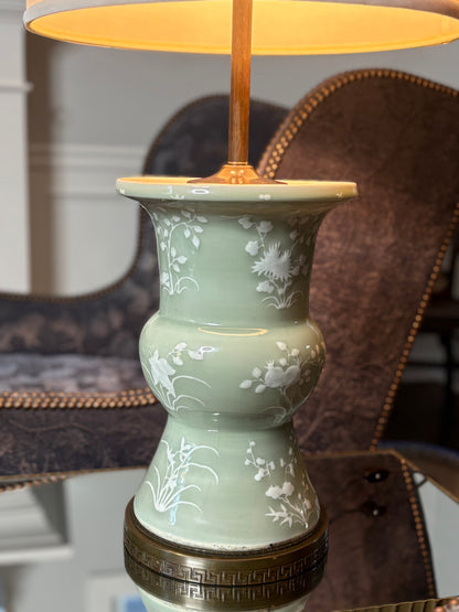 Pair of Exquisite Celadon Lamps