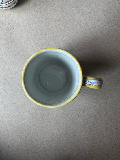 Hand-Painted Portuguese Ceramic Tankard Mug | F.F. Marques Alcobaça