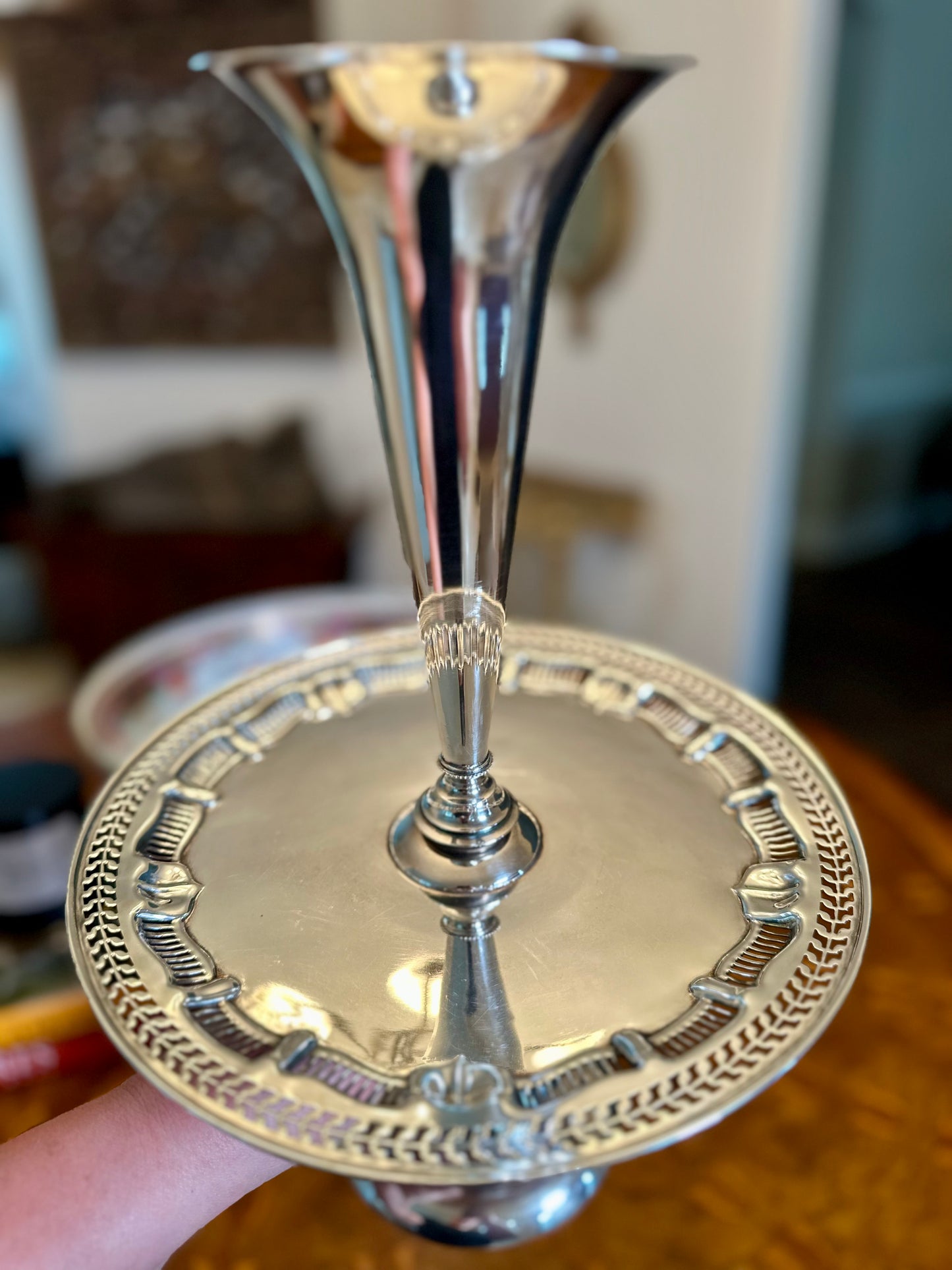 Antique Mappin & Webb Silver Plate Epergne/Table Centerpiece | London & Sheffield, 15.25”