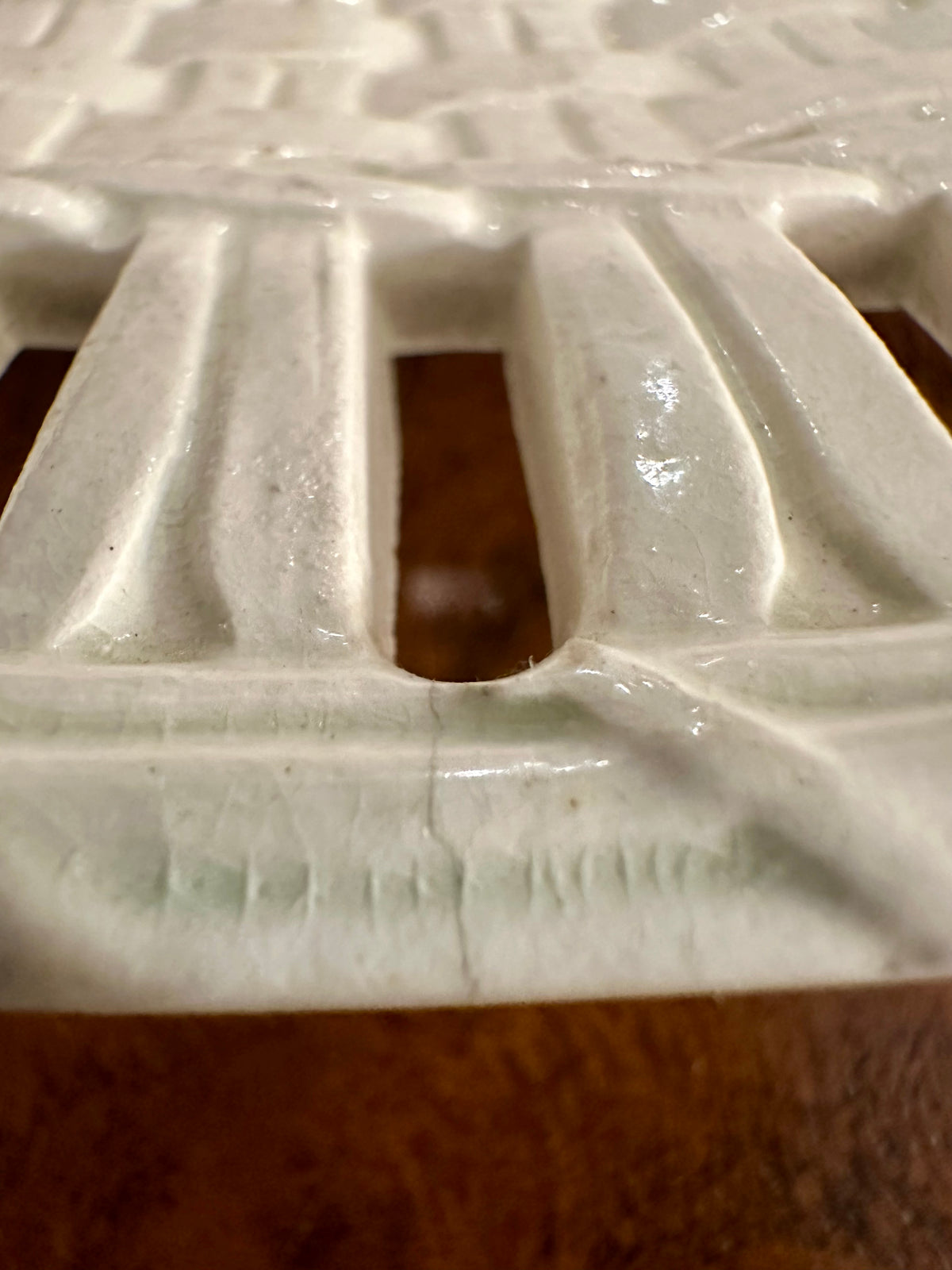 18th Century Enoch Wood Creamware Pierced Basket Stand, c. 1784–1792