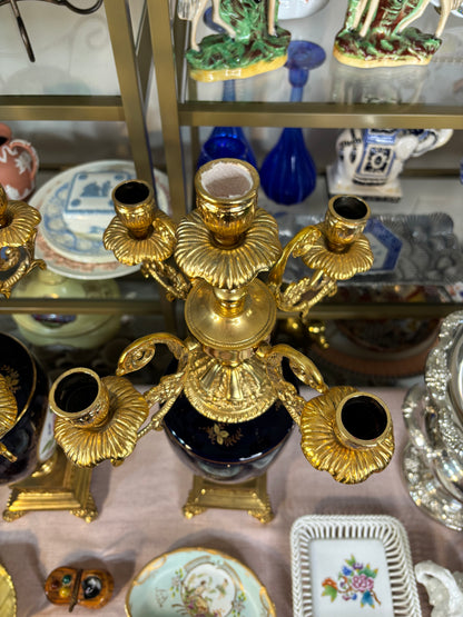 Stunning 22” candelabras French porcelain pair!