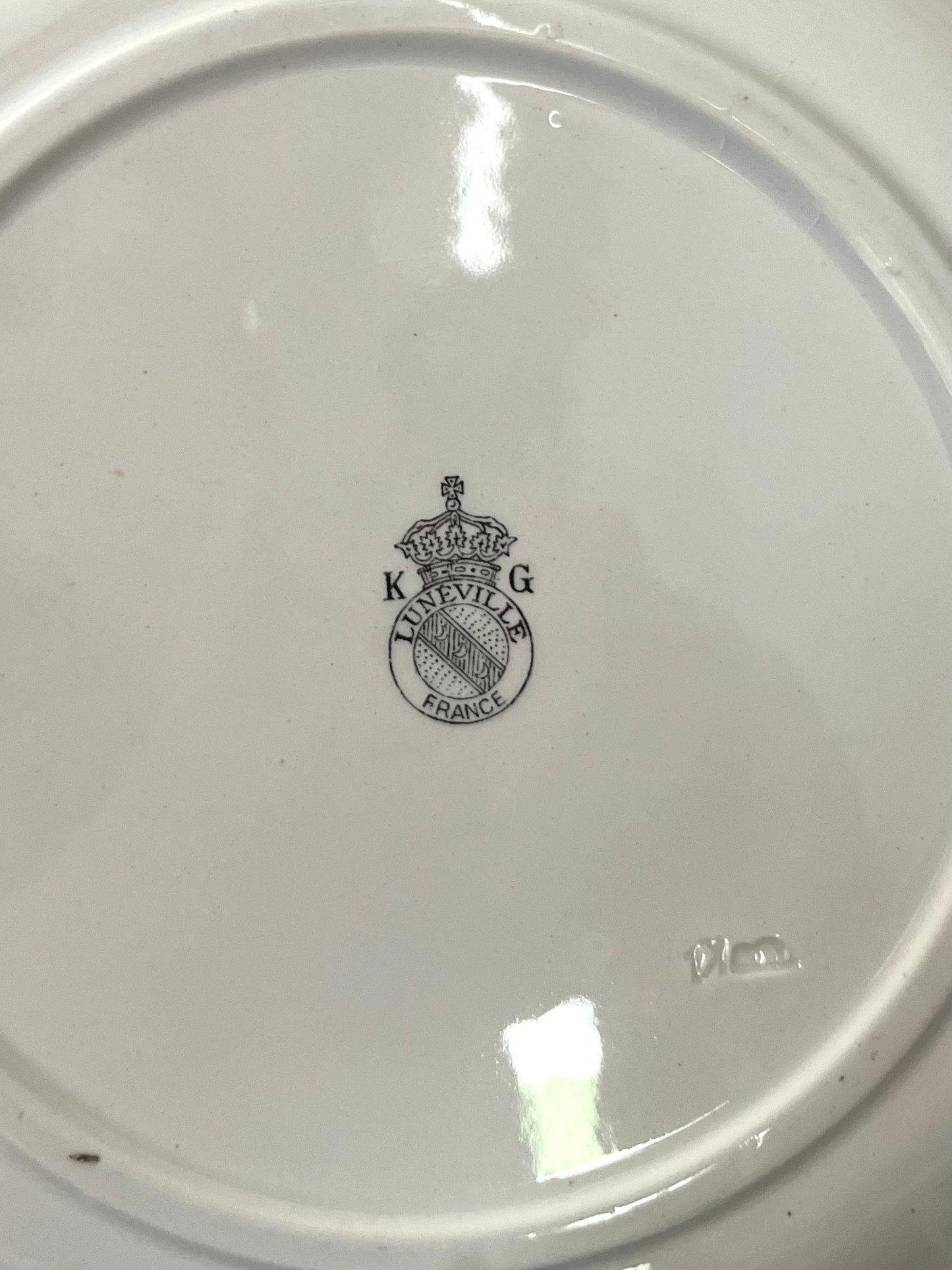 Live 06/09 Antique French Faience Reticulated Tulip Plates Set Of 2