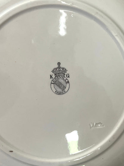 Live 06/09 Antique French Faience Reticulated Tulip Plates Set Of 2