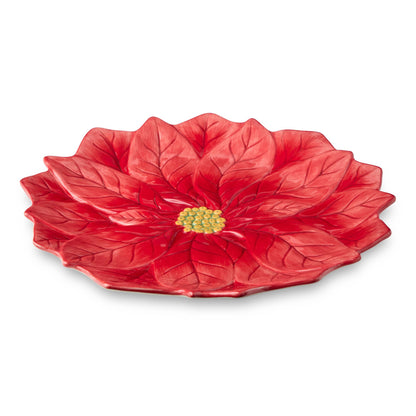 Winter Blooms Red Poinsettia Charger/Platter | 13" D