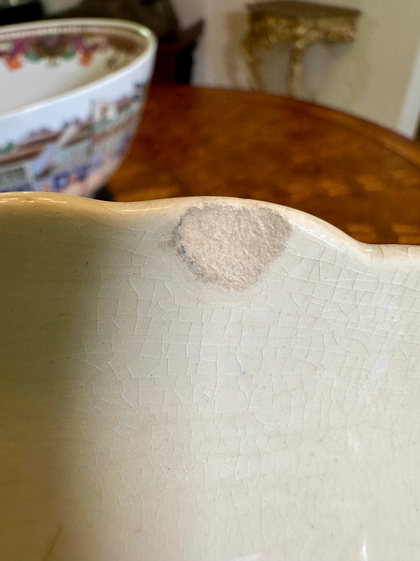 Taylor, Smith & Taylor “Dogwood” Blue Round Vegetable Bowl, c. 1940’s