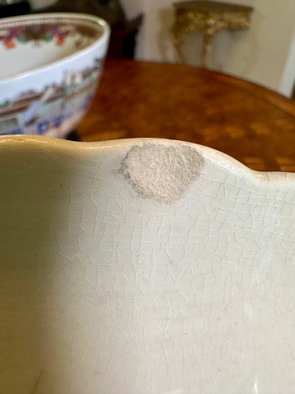 Taylor, Smith & Taylor “Dogwood” Blue Round Vegetable Bowl, c. 1940’s
