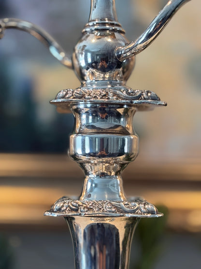Pair of Silver Plated Convertible 18” Candleabras