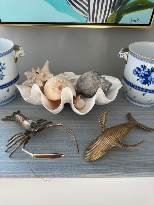 Vintage Brass Large 12.5” Lobster