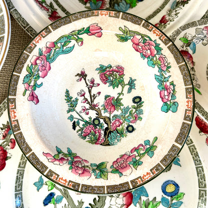 Antique Maddox and Johnson Brothers of England Indian Tree 12 piece set bundle