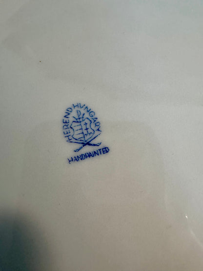 Vintage Herend Saxonian Bouquet Reticulated Biscuit Barrel, Made in Hungary, 7.5"