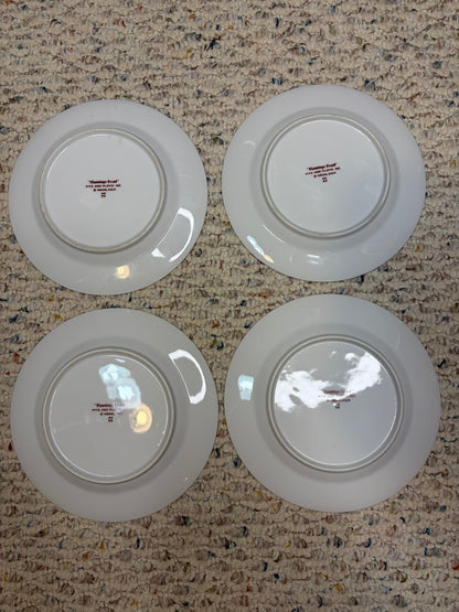Lovely Fitz and Floyd flamingo plates set of 4!