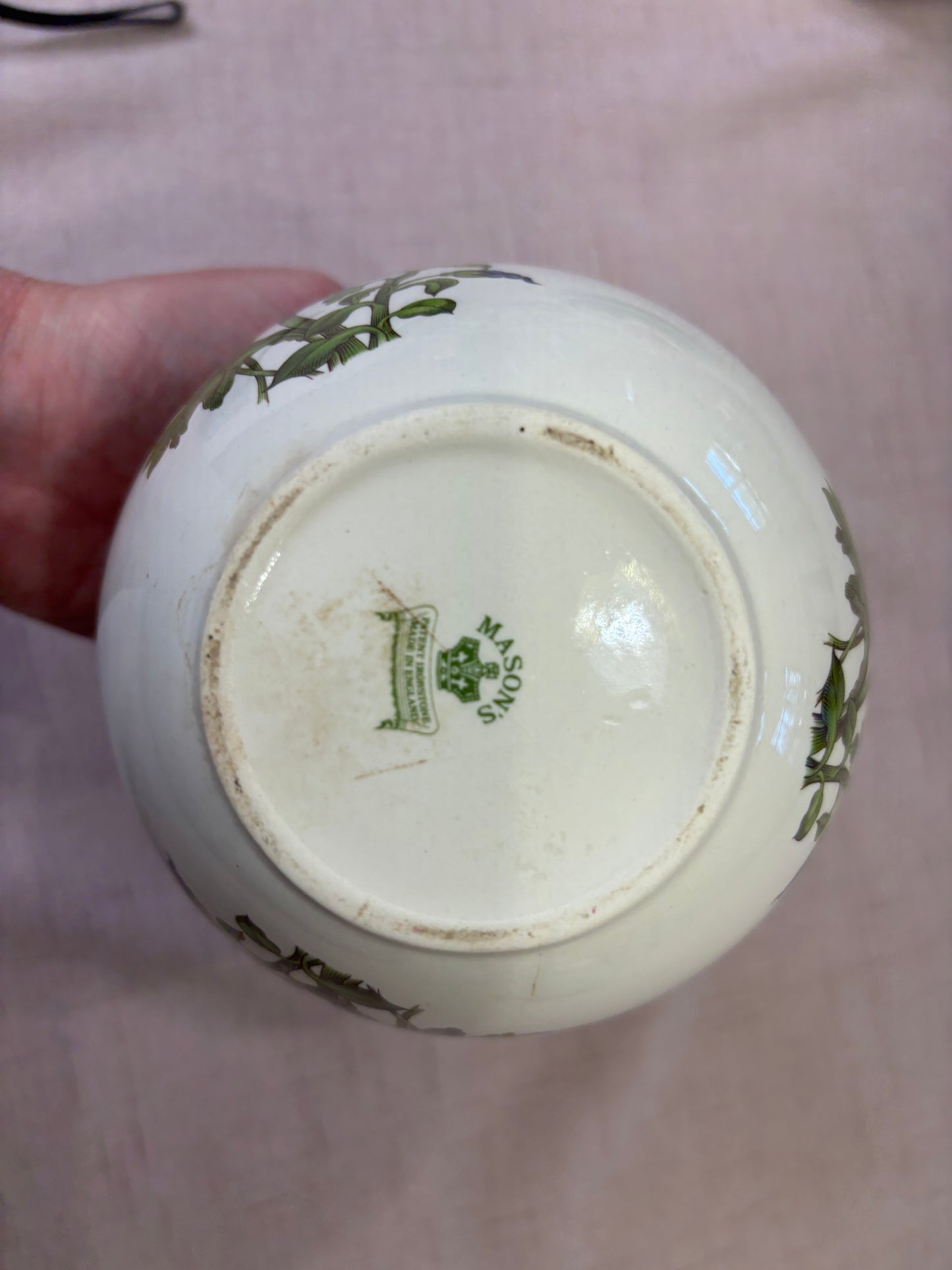 Lovely Mason’s ironstone floral lidded ginger jar with butterflies!