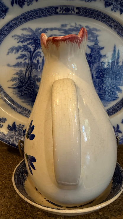 Vintage Italian style rooster chicken pitcher vase