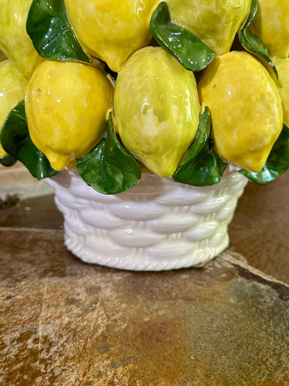 Authentic Italian Ceramic Lemon Topiary, Handcrafted in Italy