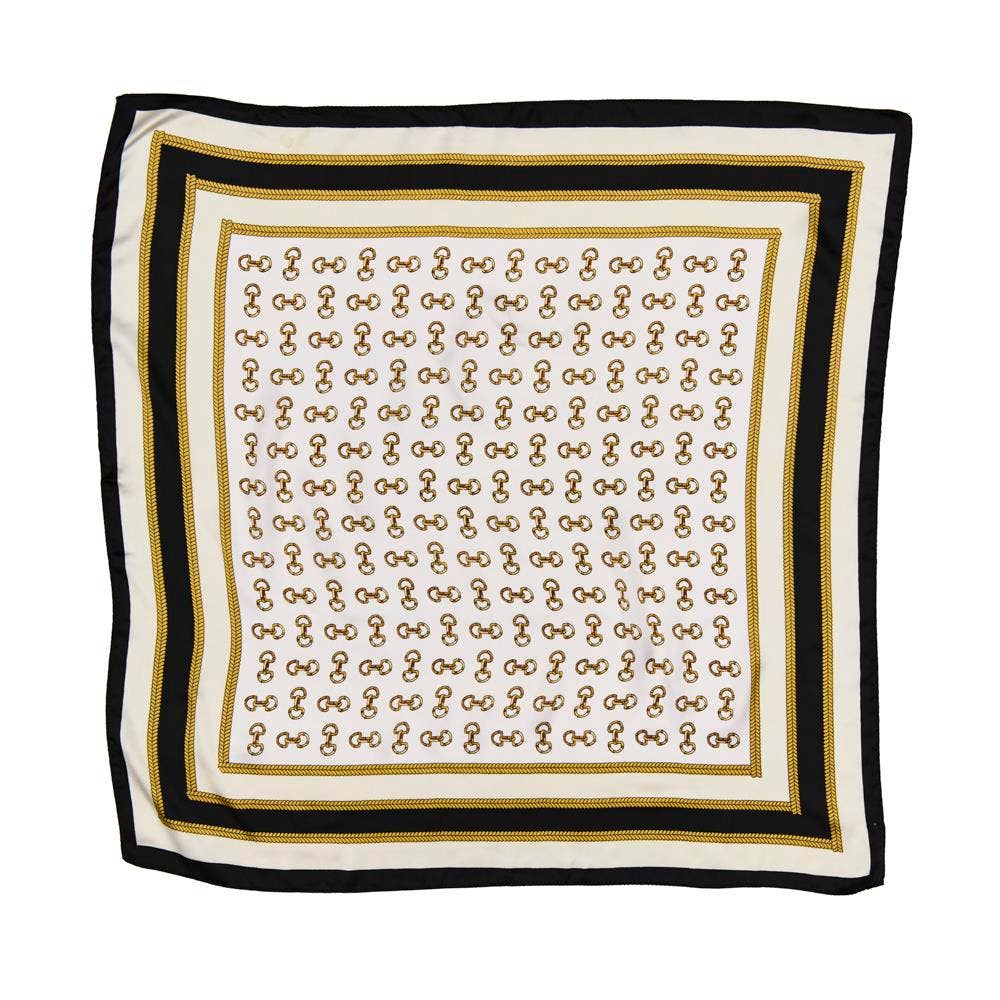 SILKY SQUARE NECK SCARF SPSS-3510: Nv