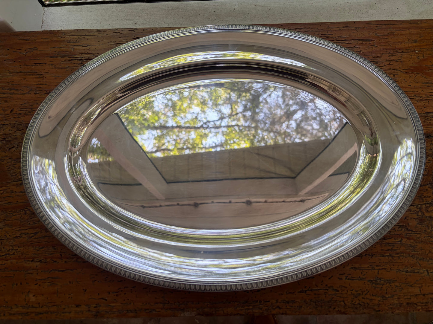 Stunning Christofle France 17.5”  Malmaison serving platter!