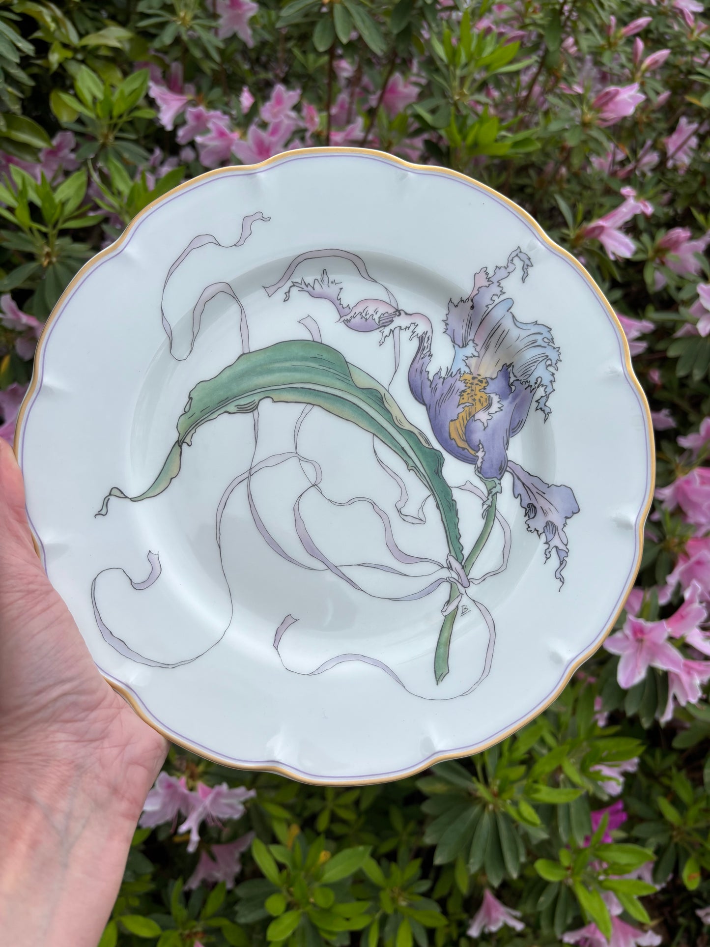Lovely Haviland Limoges Orchid plate!