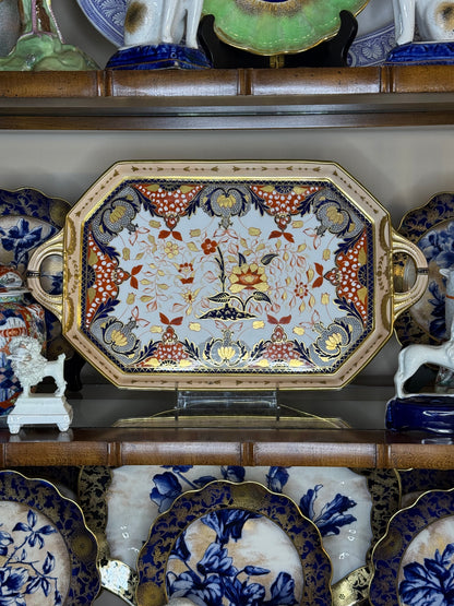 Antique Davenport Imari Serving Tray | Style DA4446 | c.1880 | 19.5” Handled Platter