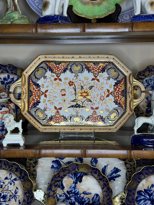Antique Davenport Imari Serving Tray | Style DA4446 | c.1880 | 19.5” Handled Platter
