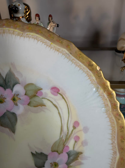 Lovely handpainted 1954 floral plate! As is!