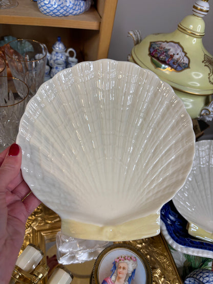 Belleek Irish shell plates set of 3!